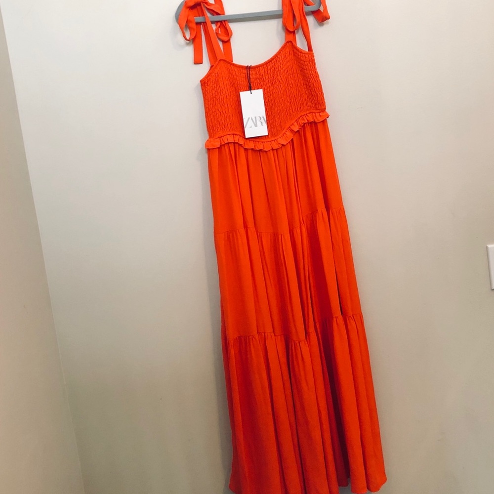 Zara Orange Maxi Dress
